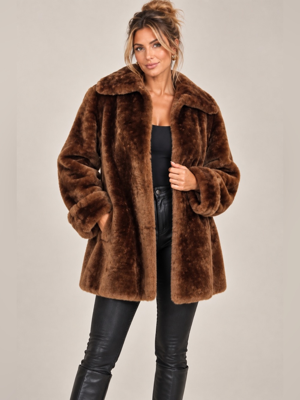 Vintage Sehlers Fine Furs Sheared Beaver Brown Fur